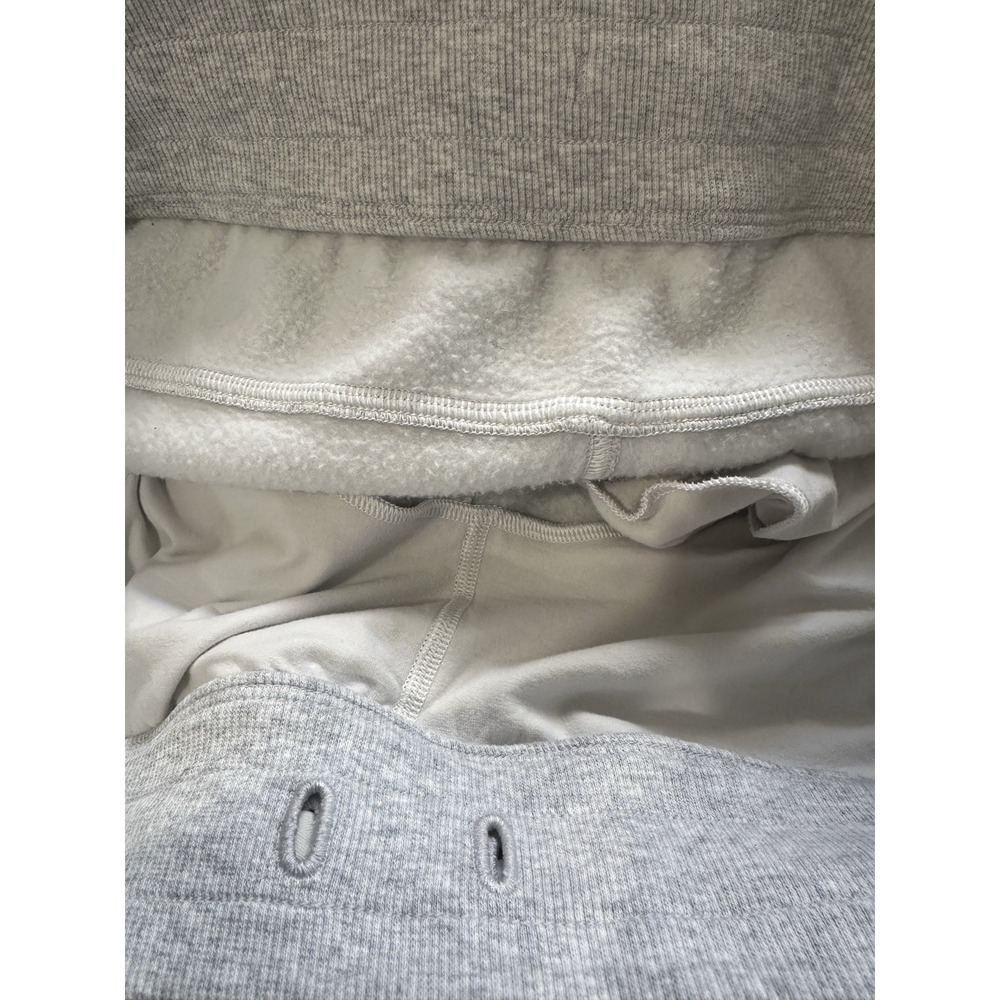 Lululemon Scuba Mid-Rise Wide-Leg Pant Full Length Heathered Light Gray Size 14 - Picture 11 of 14
